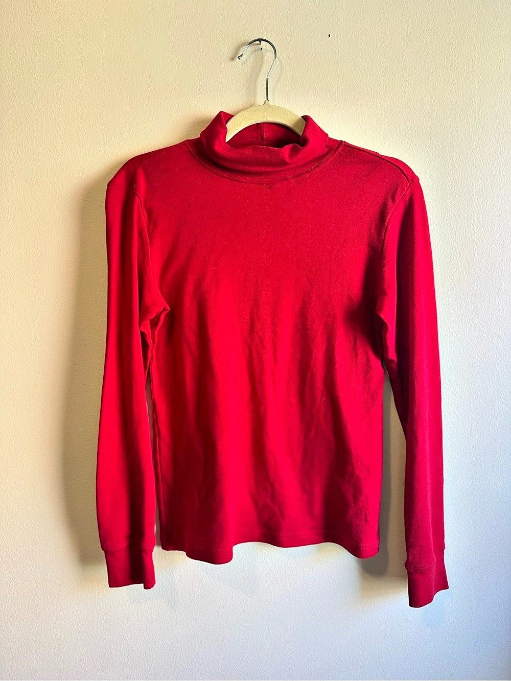 Karen Scott Long Sleeve Turtleneck in Red Size Small